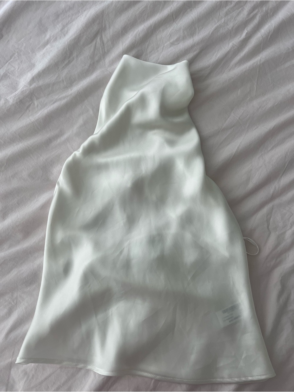 Zara Ivory Satin Halter Top